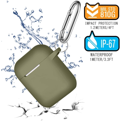 for AirPod 2nd Generation Case Cover, Soft Silicone Protective Cover with Keychain for Women Men Compatible