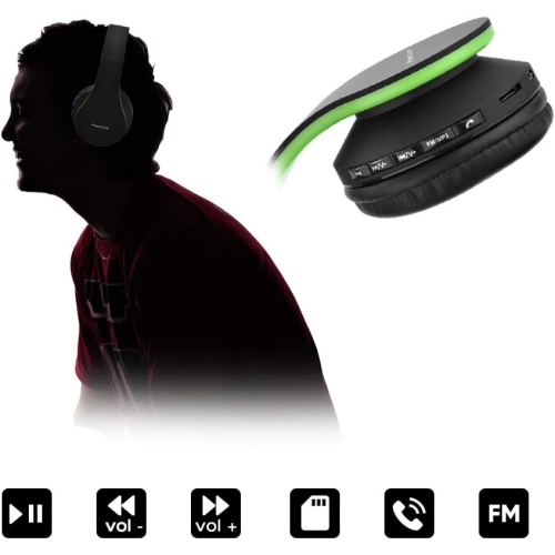Bluetooth Over-Ear Stereo Foldable Headphones, Wired s with Built-in rophone for iPhone,