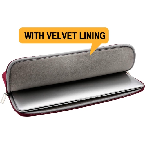 RAINYEAR 14 Inch Laptop Sleeve Case Cover Soft Fluffy Lining Carrying Bag Compatible with 14" Notebook Computer