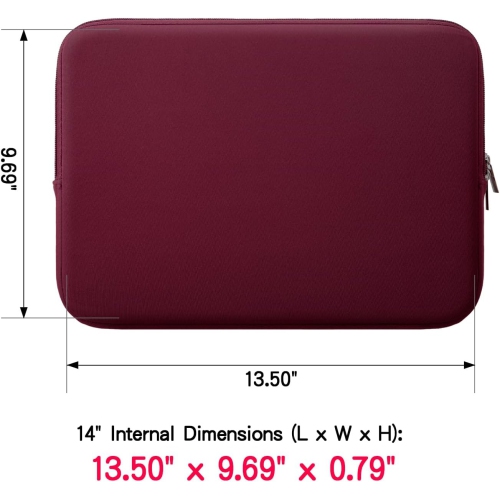 RAINYEAR 14 Inch Laptop Sleeve Case Cover Soft Fluffy Lining Carrying Bag Compatible with 14" Notebook Computer