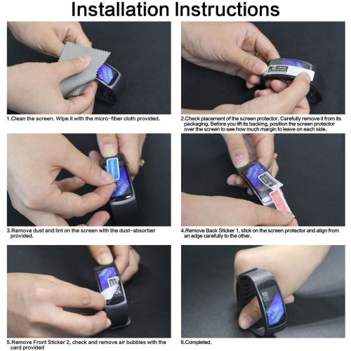 Compatible with Garmin Venu Sq Screen Protector, Giaogor Full Coverage PET Clear Film Compatible with Garmin Venu Sq