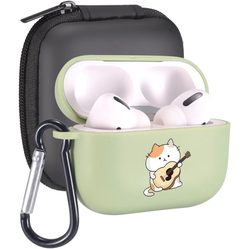 MAYCARI  Compatible With Airpods Pro Case Kawaii Cat, Cute Funny Animal Design Protective Soft Tpu Cover Case