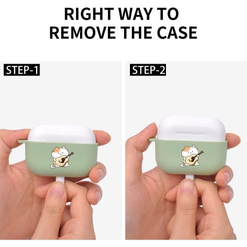 Compatible with Airpods Pro Case Kawaii Cat, Cute Funny Animal Design Protective Soft TPU Cover Case