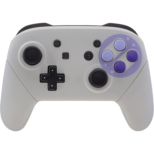 Faceplate Backplate Handles for Switch Pro Controller, Clic SNES Style Replacement Shell Case