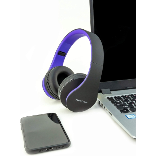 Bluetooth Over-Ear Stereo Foldable Headphones, Wired s Rechargeable with Built-in rophone