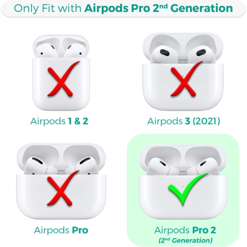 Compataible with AirPods Pro 2nd Generation - Strawberry Pattern Design Printed Cute Hard Snap