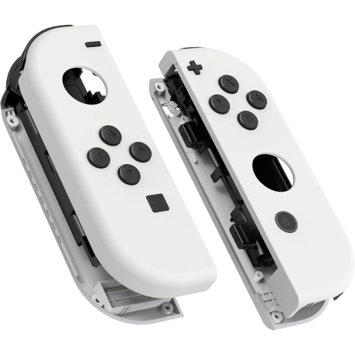 EXTREMERATE  Diy Replacement Shell Buttons for Nintendo Switch & Switch O Custom Housing Case With Full Set In White
