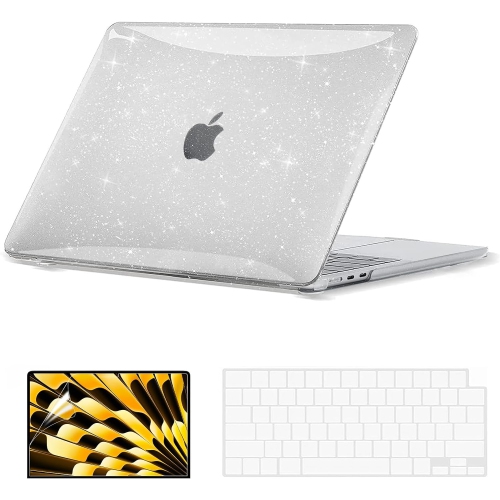 Compatible with MacBook Air 15 inch Case 2024 2023 Release M3 A3114 M2 A2941 Liquid Retina Display, Glitter