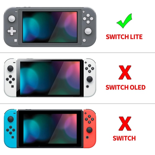ZealProtect Protective Case for Nintendo Switch Lite w/Screen Protector & Thumb Grip Caps & Button Caps -