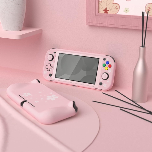 ZealProtect Protective Case for Nintendo Switch Lite w/Screen Protector & Thumb Grip Caps & Button Caps -