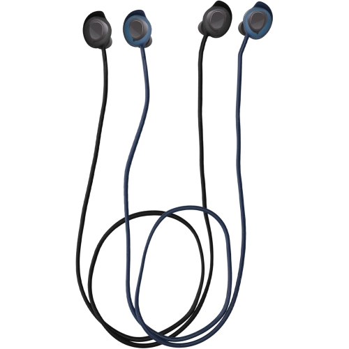 Straps Compatible with Samsung Galaxy Buds FE - 2X Silicone Holder for Earphones - Dark Blue/Black