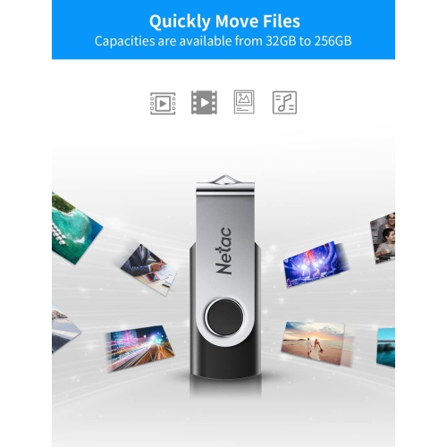 Clé USB USB 3,0 de 64&nbsp;Go, jusqu'à 90&nbsp;Mo/s, clé USB pour le stockage de données, lecteur de stylet pivotant
