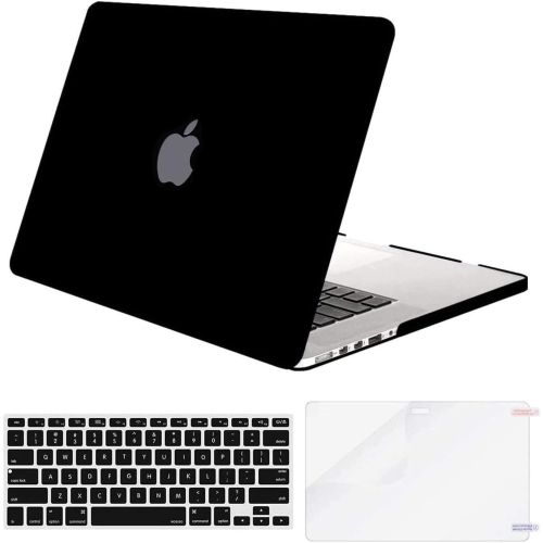 Hard Shell Case & Keyboard Cover & Screen Protector Only Compatible with MacBook Pro Retina 15 inch