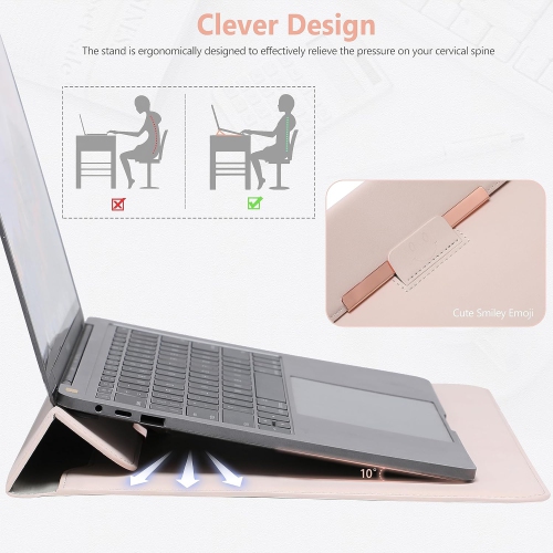 15 Inch Laptop Sleeve Case Cover with Stand Feature for MacBook Pro 15 2019-2016, MacBook Air 15.3/15 M3 M2 A3114