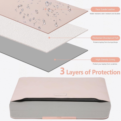 15 Inch Laptop Sleeve Case Cover with Stand Feature for MacBook Pro 15 2019-2016, MacBook Air 15.3/15 M3 M2 A3114