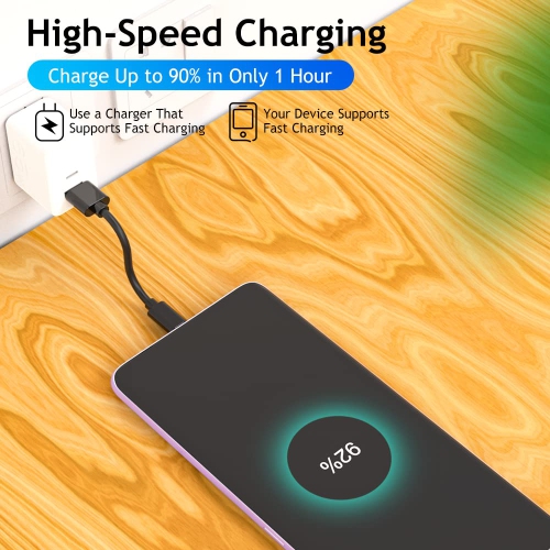 6&nbsp;po – Câble USB-A vers USB-C 3.1/3.2 de 2re génération de transfert de données 10&nbsp;Gb/s, câble SSD USB-C court avec recharge rapide