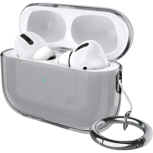 Case for AirPods Pro 2nd Gen 2022 / AirPods Pro 2 2023 USB-C Clear Protective Cover Transparent Key Chain Strap