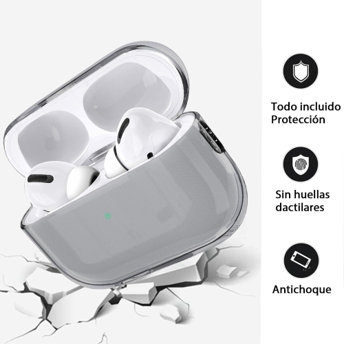 Case for AirPods Pro 2nd Gen 2022 / AirPods Pro 2 2023 USB-C Clear Protective Cover Transparent Key Chain Strap