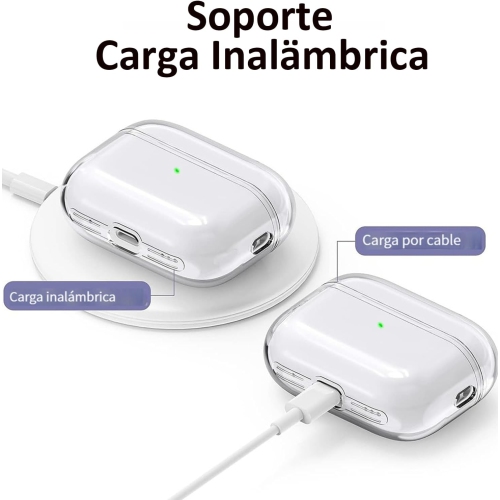 Case for AirPods Pro 2nd Gen 2022 / AirPods Pro 2 2023 USB-C Clear Protective Cover Transparent Key Chain Strap