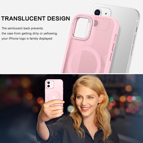 Pour l'étui pour iPhone 12 mini, étui pour iPhone 12 mini Compatible avec le dos mat translucide de Magsafe