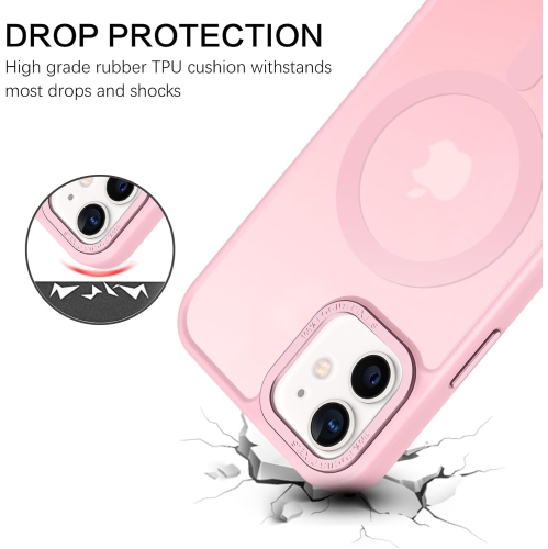 Pour l'étui pour iPhone 12 mini, étui pour iPhone 12 mini Compatible avec le dos mat translucide de Magsafe