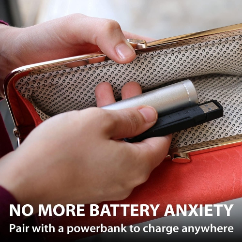 CableKit - Keychain USB C Cable Kit for Android Phones - Includes ro USB Adapter, Short USB C Cable,