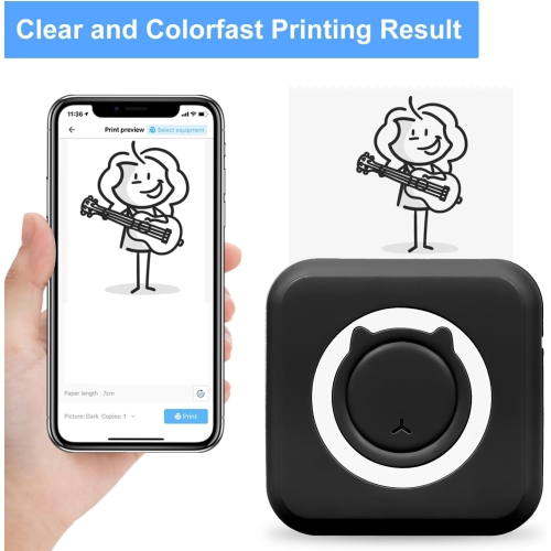 5 Rolls of Thermal Adhesive Sticker Paper by , 57 x 25 mm Coreless Inkless Black and White Print Paper for Mini