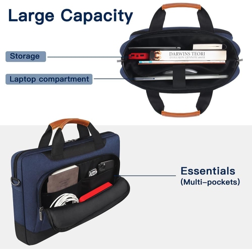 13.5-14 Inch Laptop Sleeve Business Briefcase Ultrabook Notebook Carrying Case Shoulderbag for MacBook Pro 14