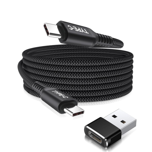 USB Type C to C 100W Cable 15FT with USB Adapter,Power Delivery