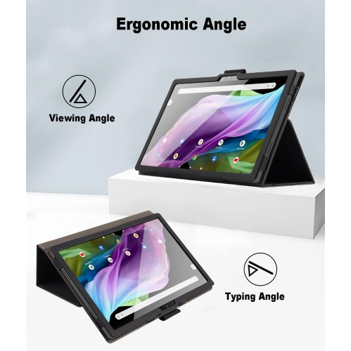 Case for Acer Iconia Tab P10 10.4 inch Tablet Cover with Hand Strap and Pencil Holder, Folding Stand Flip Case