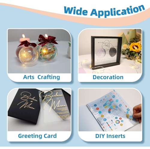 Inkjet Transparency Film OHP 50 Sheets 8.5x11 Arts Crafting Film Clear Overhead Projector Film 50 Pack for Inkjet