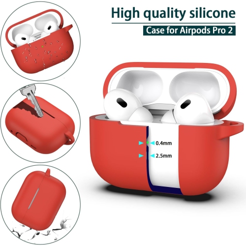 AirPods Pro 2nd/1st Gen Case Cover with kit and 4 Pairs Replacement Ear Tips(XS/S/M/L),
