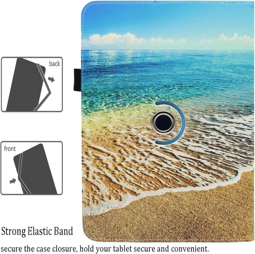 Universal 10 10.1 Inch Android Tablet Case, 360 Degree Rotating Case for Fire HD 10 / iPad 10.2 / Galaxy