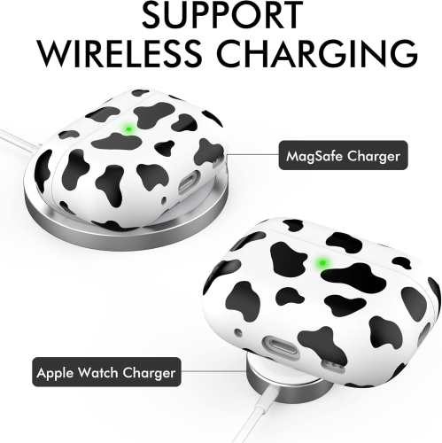 Matte Cow Print Case for Airpods Pro 2nd Generation Case Cover AirPods Pro 2 Hard TPU Protective Cover