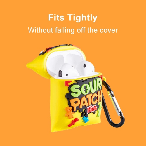 Cute Case Cover Compatible with AirPods Pro 1st/2nd with Carabiner Keychain Hook,Funny Kawaii 3D Soft Silicone