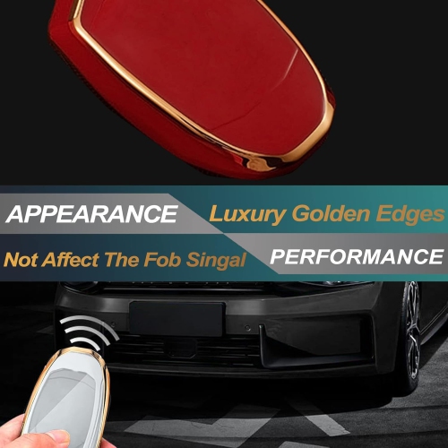 Key Fob Cover Compatible with Chevy Suburban Tahoe GMC Terrain Yukon Yukon XL Smart 6 Buttons TPU Remote