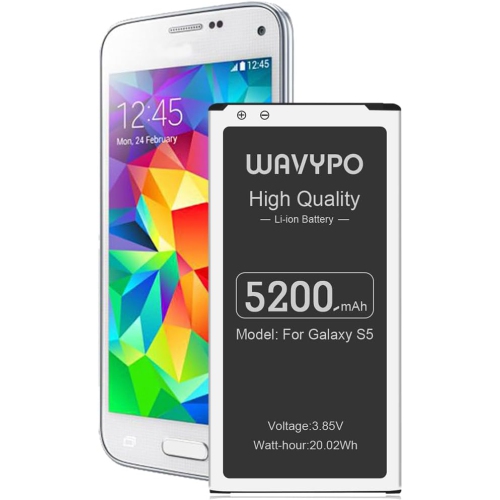 5200mah y for Galaxy S5, EB-BG900BBC Replacement y Li-ion for Samsung Galaxy S5 G900V, G900A,