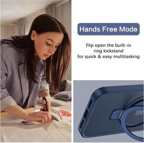 Magnetic Case Compatible with iPhone XR Phone Case,iPhone XR Case MagSafe with Ring Holder Stand Translucent