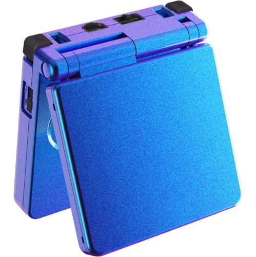 Coque de boîtier de remplacement personnalisée Chameleon violet lustré compatible IPS pour Gameboy Advance SP GBA