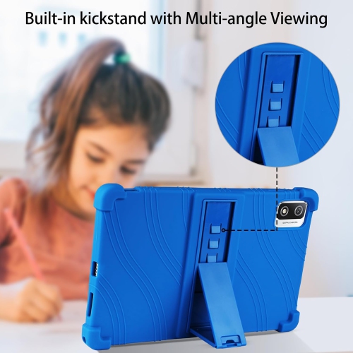 Case for Blackview Tab 12/Tab 12 Pro 10.1 inch Tablet, Soft Silicone Tablet Case with Adjustable Kickstand Kids