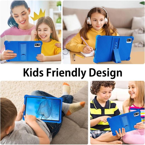 Case for Blackview Tab 12/Tab 12 Pro 10.1 inch Tablet, Soft Silicone Tablet Case with Adjustable Kickstand Kids