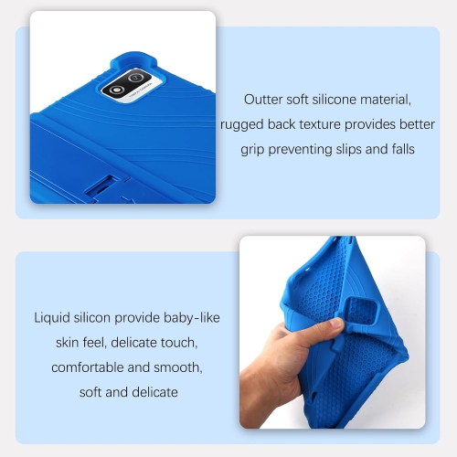 Case for Blackview Tab 12/Tab 12 Pro 10.1 inch Tablet, Soft Silicone Tablet Case with Adjustable Kickstand Kids