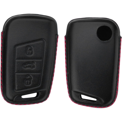 Men Women Genuine Leather Key Fob Cover For Volkswagen Arteon Atlas Golf Alltrack Jetta GLI Pat Taos SEL