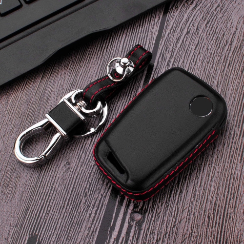 Men Women Genuine Leather Key Fob Cover For Volkswagen Arteon Atlas Golf Alltrack Jetta GLI Pat Taos SEL