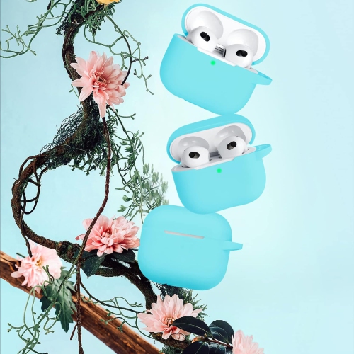 for AirPod 3 Case Cover, Silicone Protective Accessories Skin with Keychain Compatible with AirPod 3rd Generation