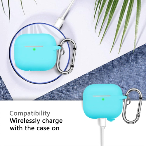 for AirPod 3 Case Cover, Silicone Protective Accessories Skin with Keychain Compatible with AirPod 3rd Generation