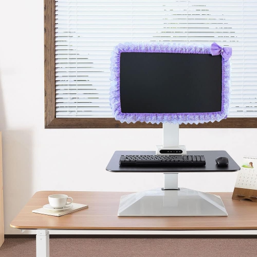 23"-26" Lovely Cute Computer Monitor Cover with Elastic Pen Pocket Bow-knot Laptop TV LCD Screen Monitor Decoration