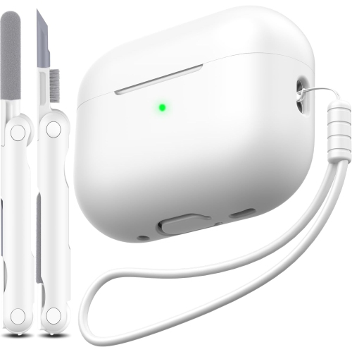 MHYALUDO  for Airpods Pro 2Nd Generation Case Cover, Military Grade Anti-Fall Soft Silicone Shock-Absorbing for Airpods