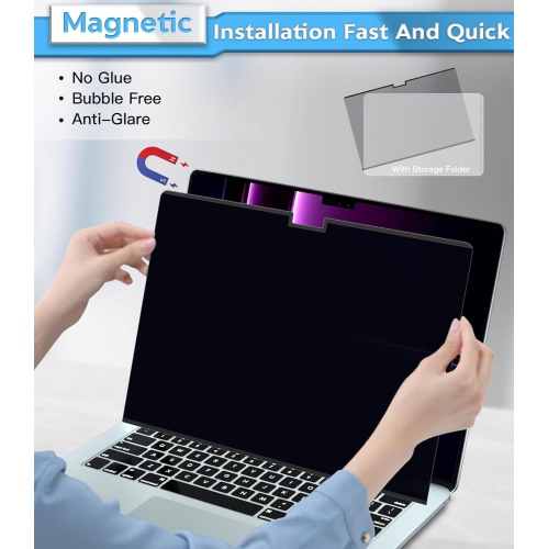 Écran de confidentialité magnétique pour MacBook Pro de 14 po - Écran de protection de confidentialité amovible pour MacBook Pro de 14 po