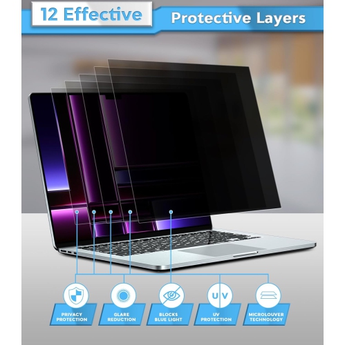 Écran de confidentialité magnétique pour MacBook Pro de 14 po - Écran de protection de confidentialité amovible pour MacBook Pro de 14 po